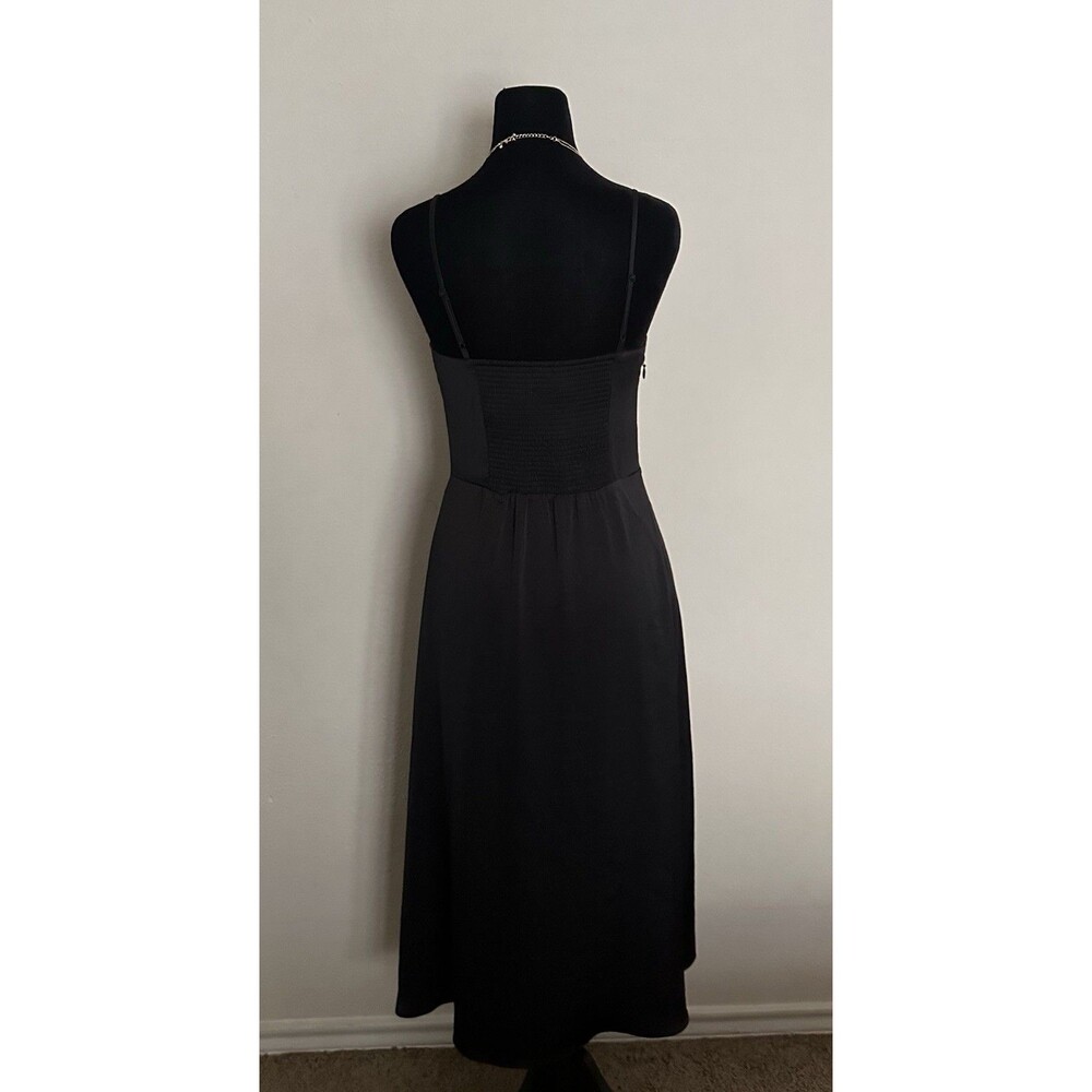 Aritzia Wilfred Affogato Midi Slip Dress Women’s Black Noir Size 4 NWT - Picture 4 of 16